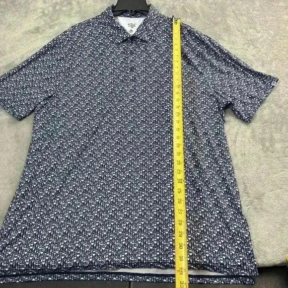 1764 Shirt Mens 2XL Cocktail Print Performance Golf Polo Breathable Drinking AOP - Picture 2 of 10